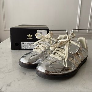 Adidas x Wales Bonner Metallic Leather Samba Sneakers